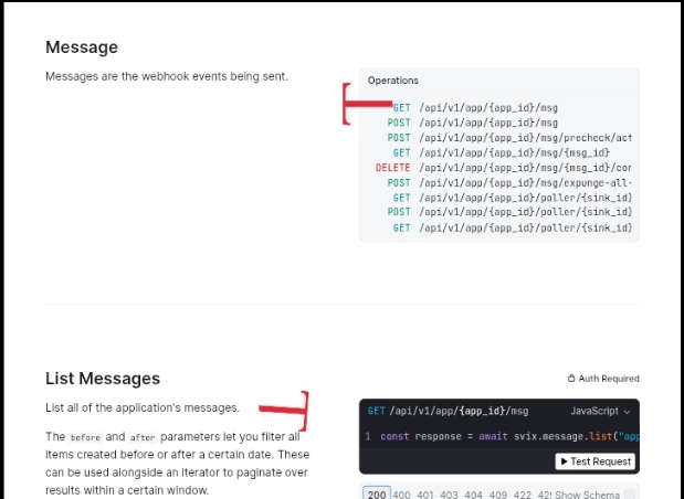 Message history scope